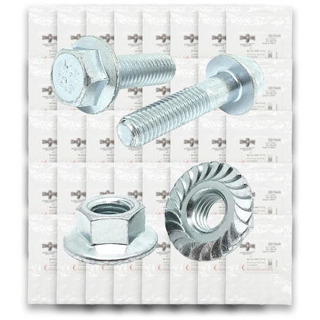 Boltsandnuts.Com Metric Class 10.9 JIS Hex Flange Frame Bolts & Serrated Nuts Assortment M6-M10 401 PCS Assortment Kit #267